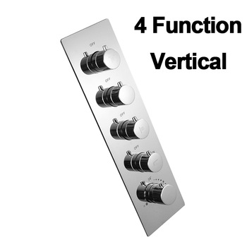 Four Function Vertical Chrome Diverter Shower Controller Mixer